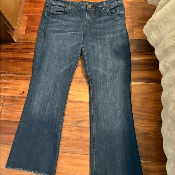 Women's kut from the Kloth straight raw hem Blue Jeans size 32‎ - Picture 1 of 7